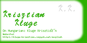 krisztian kluge business card